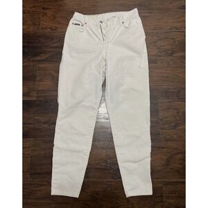 CK White Denim Jeans 100% Cotton Button Zip 5-Pocket Women